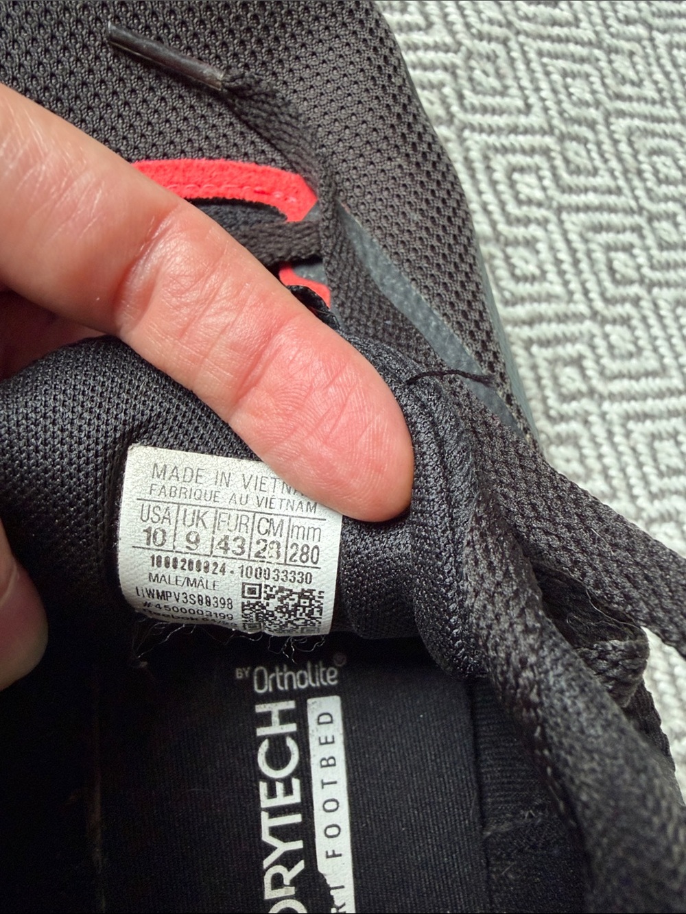 Reebok Men's Black Athletic Trainer with Red Accents - Picture 6 of 13